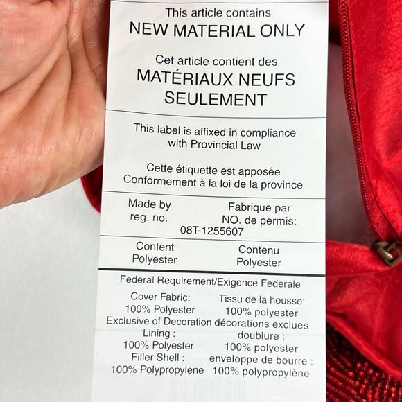 x3 Pier 1 Red Satin Heavily Beaded Geometric Snowflake Festive Pillows Holiday - Picture 9 of 12